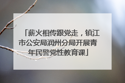 薪火相传跟党走，镇江市公安局润州分局开展青年民警党性教育课