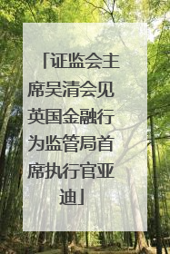 证监会主席吴清会见英国金融行为监管局首席执行官亚迪