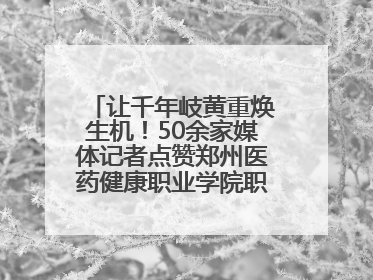 让千年岐黄重焕生机！50余家媒体记者点赞郑州医药健康职业学院职教高招