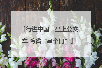 行进中国｜坐上公交车 跨省“串个门”