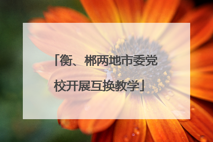 衡、郴两地市委党校开展互换教学