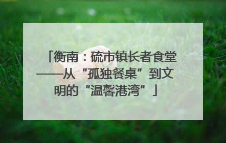 衡南：硫市镇长者食堂——从“孤独餐桌”到文明的“温馨港湾”