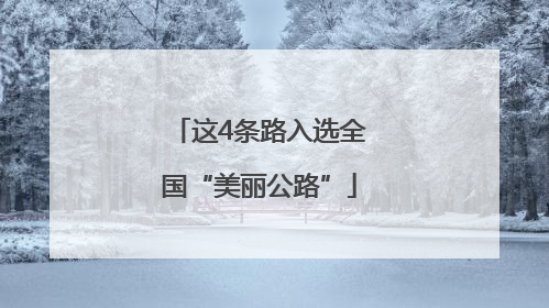 这4条路入选全国“美丽公路”