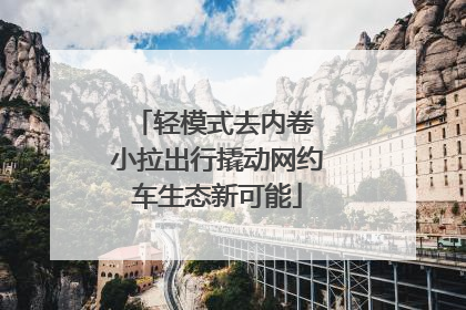 轻模式去内卷 小拉出行撬动网约车生态新可能