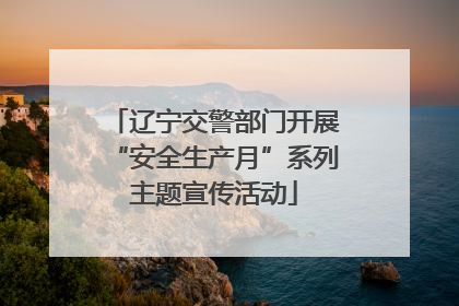辽宁交警部门开展“安全生产月”系列主题宣传活动