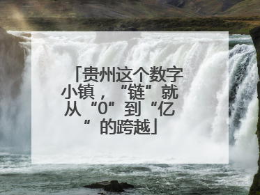 贵州这个数字小镇，“链”就从“0”到“亿”的跨越