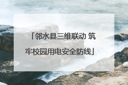 邻水县三维联动 筑牢校园用电安全防线