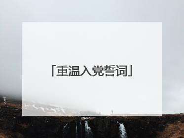 重温入党誓词