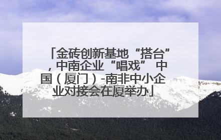 金砖创新基地“搭台”，中南企业“唱戏” 中国（厦门）-南非中小企业对接会在厦举办