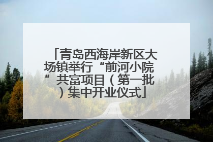 青岛西海岸新区大场镇举行“前河小院”共富项目（第一批）集中开业仪式