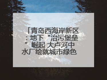 青岛西海岸新区：地下“治污堡垒”崛起 大卢河中水厂绘就城市绿色新图景