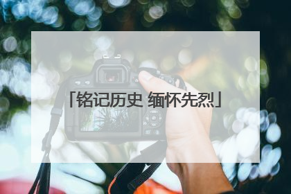 铭记历史 缅怀先烈