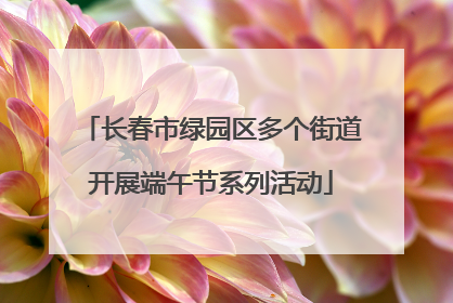 长春市绿园区多个街道开展端午节系列活动