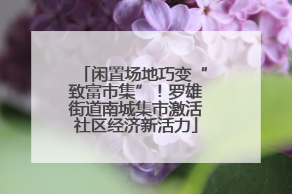 闲置场地巧变“致富市集”！罗雄街道南城集市激活社区经济新活力