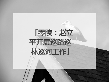 零陵：赵立平开展巡路巡林巡河工作