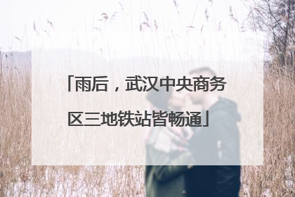 雨后，武汉中央商务区三地铁站皆畅通