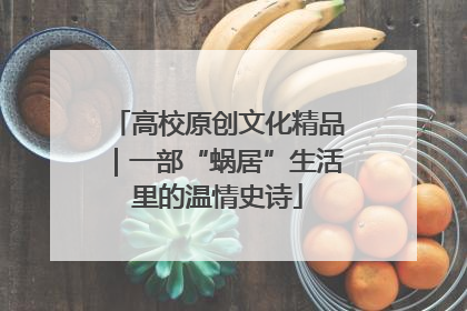 高校原创文化精品｜一部“蜗居”生活里的温情史诗
