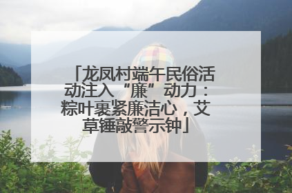龙凤村端午民俗活动注入“廉”动力：粽叶裹紧廉洁心，艾草锤敲警示钟