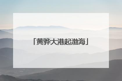 黄骅大港起渤海