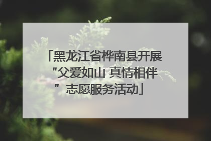 黑龙江省桦南县开展“父爱如山 真情相伴”志愿服务活动