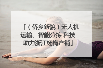 （侨乡新貌）无人机运输、智能分拣 科技助力浙江杨梅产销