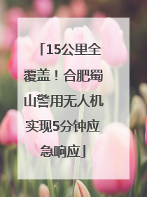 15公里全覆盖！合肥蜀山警用无人机实现5分钟应急响应