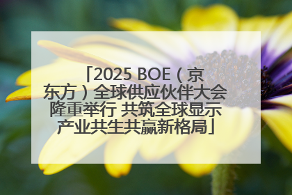 2025 BOE（京东方）全球供应伙伴大会隆重举行 共筑全球显示产业共生共赢新格局