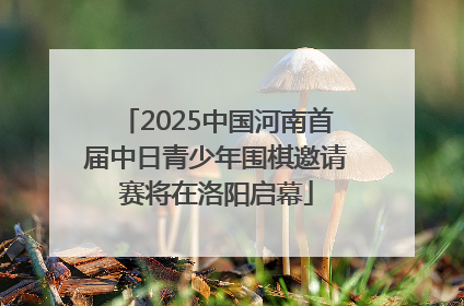 2025中国河南首届中日青少年围棋邀请赛将在洛阳启幕