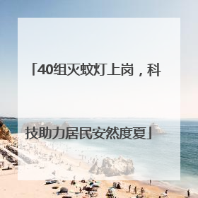 40组灭蚊灯上岗，科技助力居民安然度夏