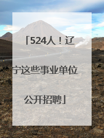 524人！辽宁这些事业单位公开招聘
