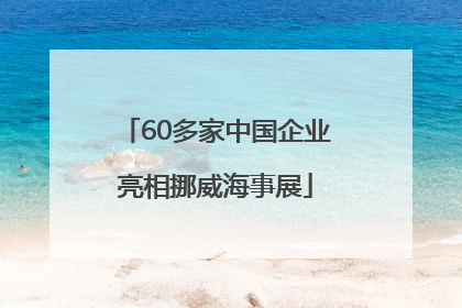 60多家中国企业亮相挪威海事展