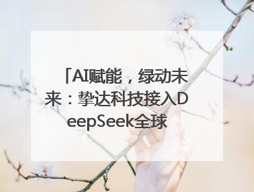 AI赋能，绿动未来：挚达科技接入DeepSeek全球化布局的新篇章