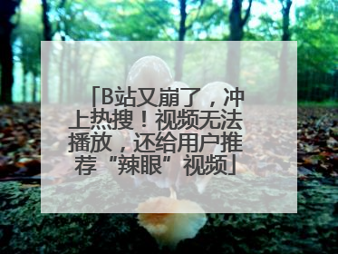 B站又崩了，冲上热搜！视频无法播放，还给用户推荐“辣眼”视频
