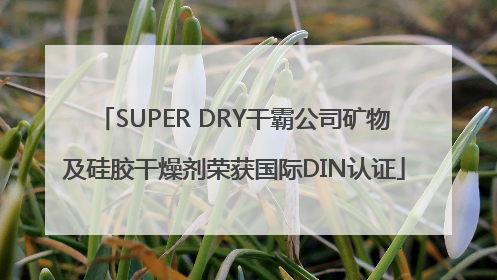SUPER DRY干霸公司矿物及硅胶干燥剂荣获国际DIN认证